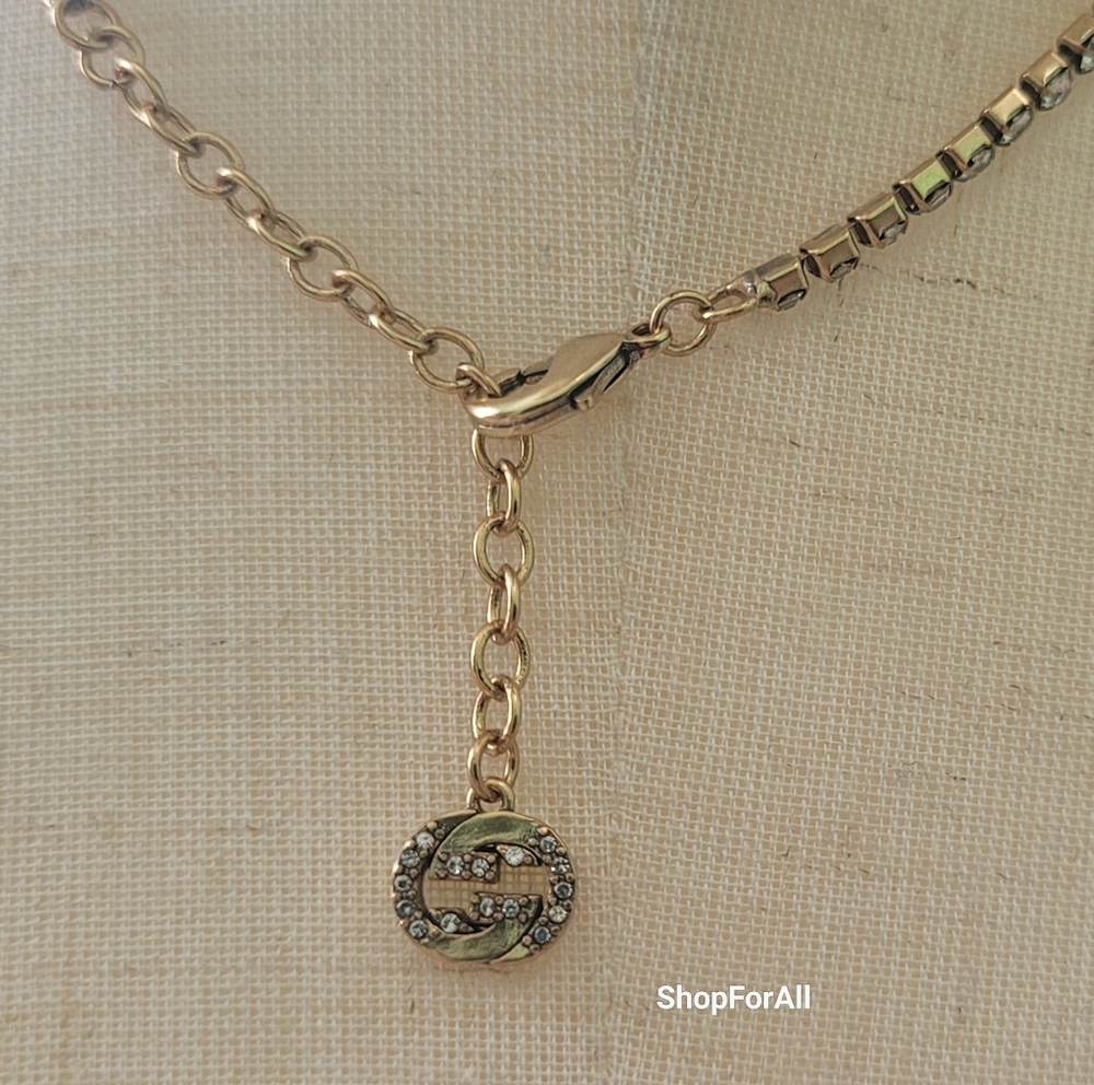 Gucci Bee Necklace with Crystal Chain & Drop Pearl | Fashion - Picture 10 of 13
